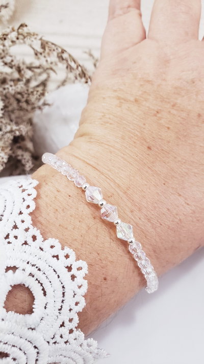Pulsera de Plata Hilo y cristal (PULCT1103/0525)