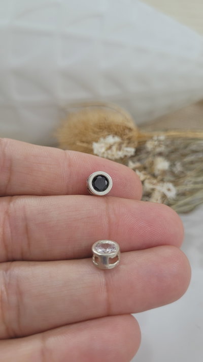 Dije de Plata Pasante 7mm(DI1245/0380)