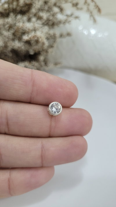 Dije de Plata Pasante 7mm(DI1245/0380)
