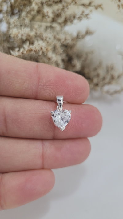 Dije de Plata con Piedra corazón (DI1255/0965)