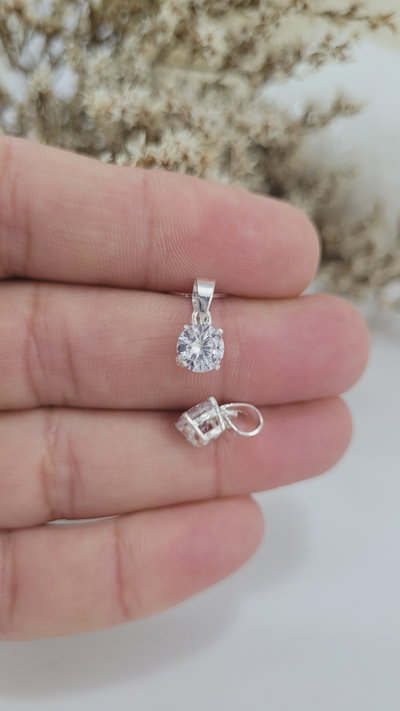 Dije de Plata con Piedra 7mm (DI1253/0550)