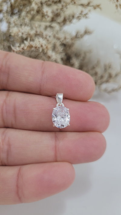 Dije de Plata Piedra Oval (DI1248/1120)