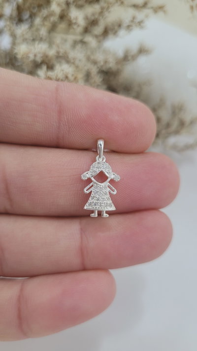 Dije de Plata Nena con piedra (DI1249/0480)