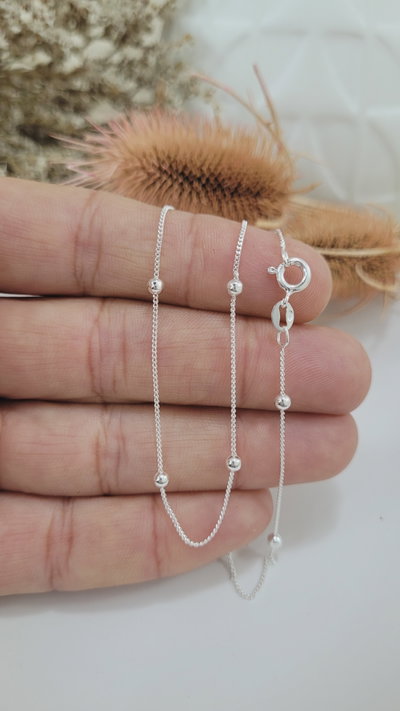 Cadena de Plata con bolitas (CADE1052)