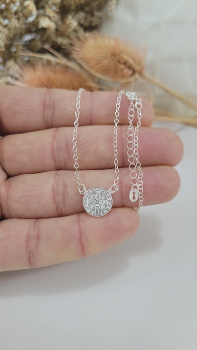 Gargantilla de Plata con alargue San Benito (GAR1090/2340)