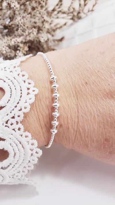 Pulsera de Plata Bolitas y donas (PULCT1167/2720)