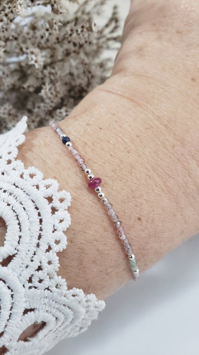 Pulsera de Plata con Cristales (PULCT1177/0970)