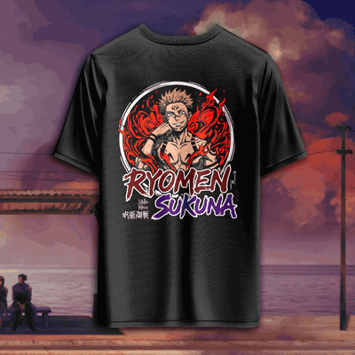 Remera unisex Riomen Sukuna (espalda)