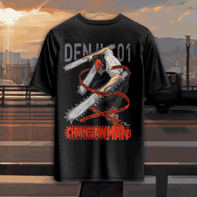 Remera unisex Denji Seguridad Pública (espalda)