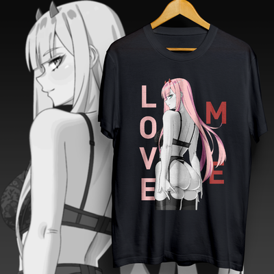 Remera "Love Me" Zero Two Ecchi