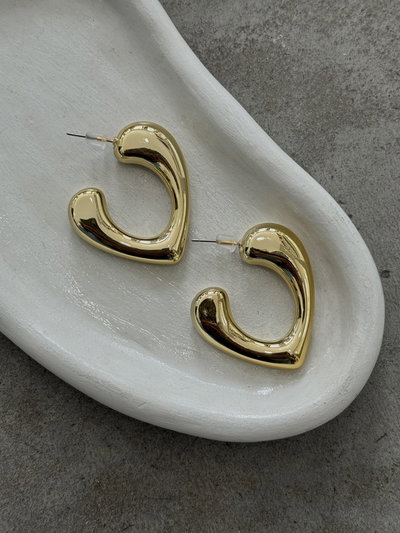 Aros Corazón Vicky Dorados 