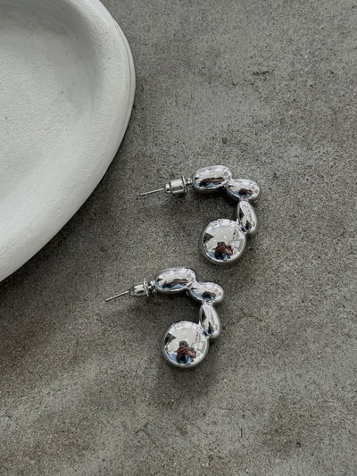 Aros Oru bijou plateados 