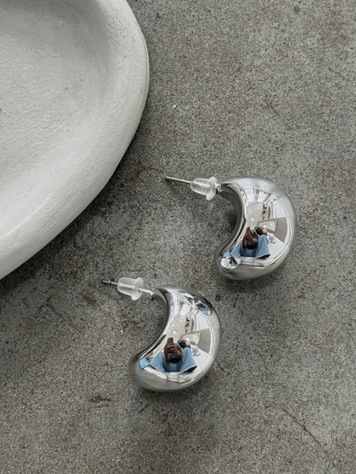 Aros Chunky Paris Plateados