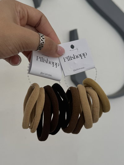 Set de 6 colitas Tonos Marrones Inf