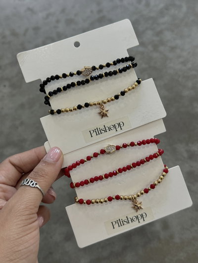 Set x3 Pulseras Manito y estrella