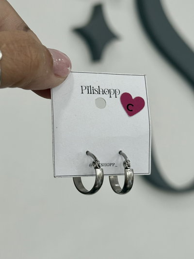 Argollitas Gruesas 1Cm A.Q