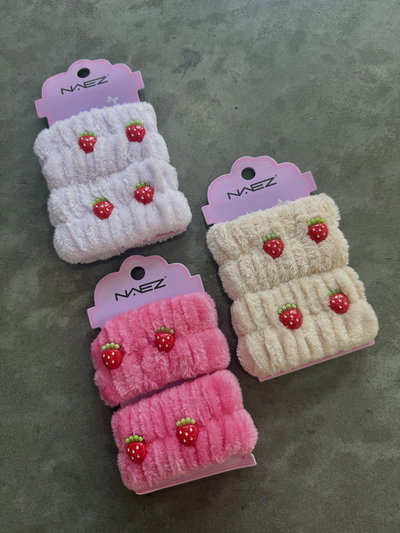 Muñequeras skincare frutilla 