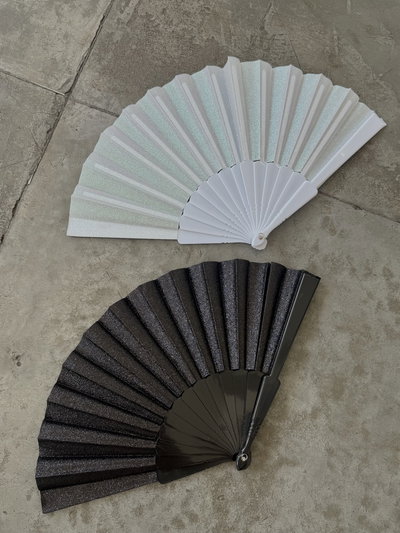 Abanicos con glitter  