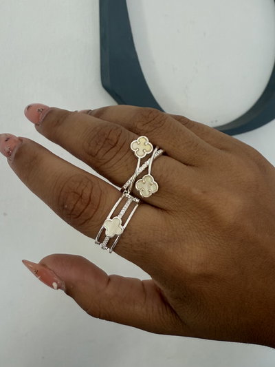 Anillos Acero Blanco Regulables 