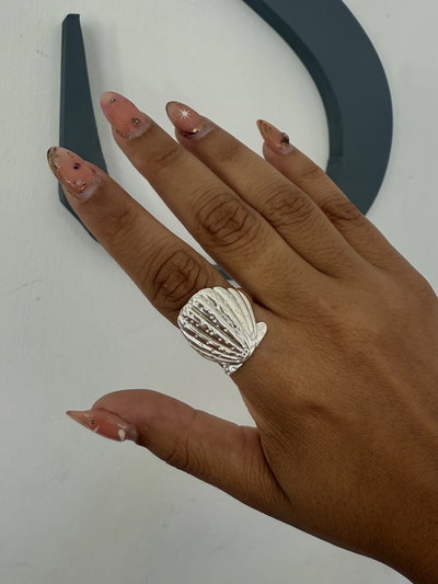 Anillo Chunky Acero Blanco Talle 18/19