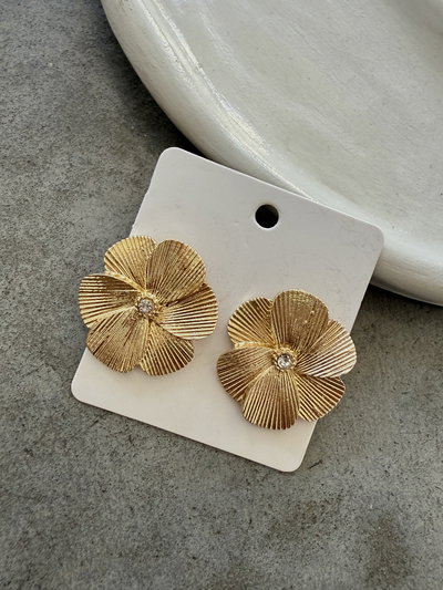 Aros Flor Michi Dorados 