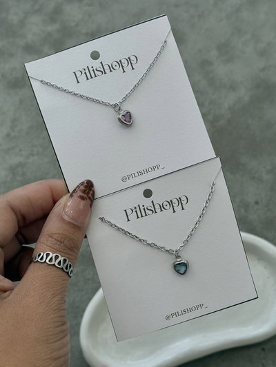 Cadena Corazón Cubic A.Q