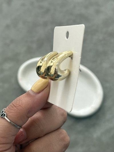 Aros Gota Hueca Chunky
