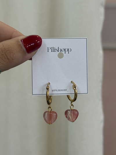 Argollitas Corazón Colgante A.D