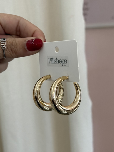 Aros Chunky Clásicos Dorados 
