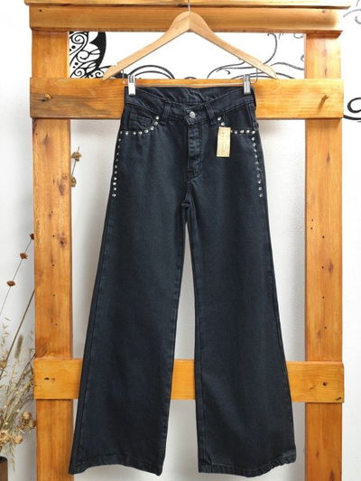 Jean GIORGIA Wide Leg c/Tachas