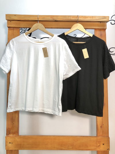 Remera ELBA Mangas Broderie