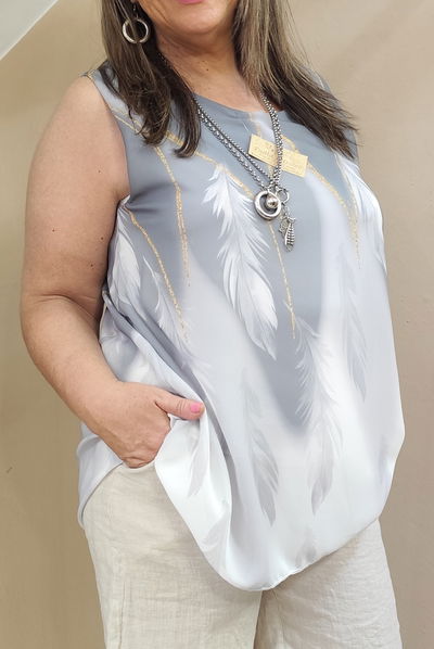 Musculosa Gasa Italiana CIELO