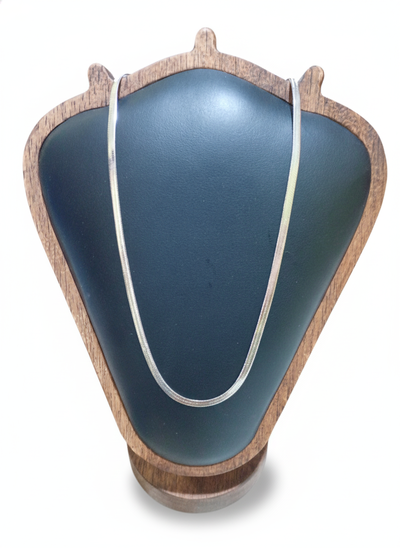 Collar Serpiente Acero Blanco