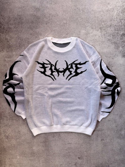 Sweater White "Trybals"