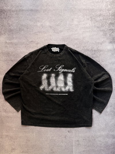 Remera Doble Manga Washed “Lost”