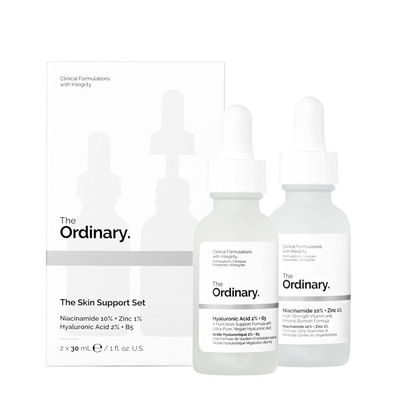The Ordinary The Skin Support Set Niacinamide 10% + Hyaluronic Acid 2%