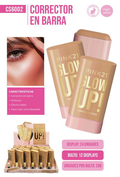 PINK 21 Corrector en Barra Glow Up