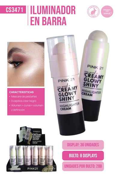 PINK 21 Iluminador en Barra Creamy Glowy Shiny