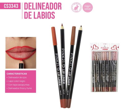 PINK 21 Delineador de Labios Matte x12