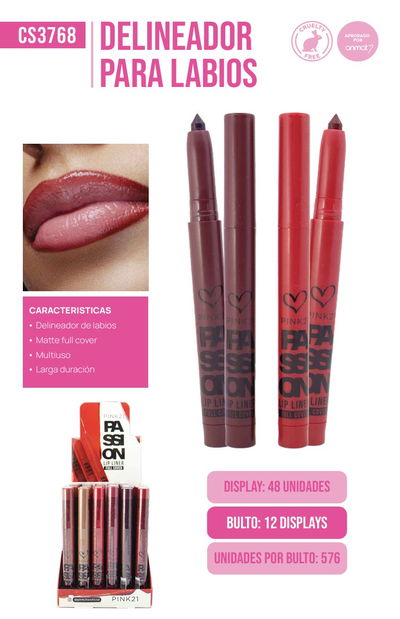 PINK 21 Delineador Labios Passion