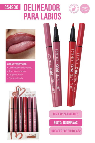 PINK 21 Delineador Labios Ultra Thin