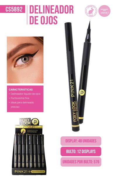 PINK 21 Delineador en Fibra Foxy Look