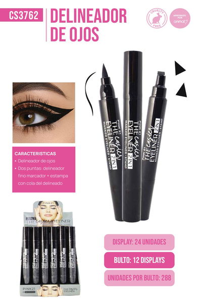 PINK 21 Delineador en Fibra The Easier 2 en 1