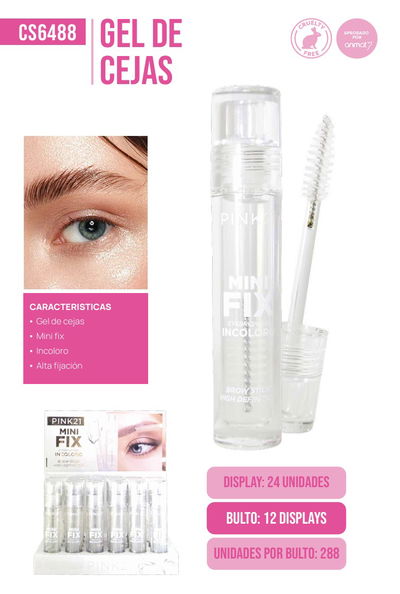 PINK 21 Máscara de Pestañas Transparente Fix - Gel de cejas