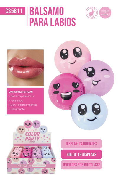 PINK 21 Lip Balm Colour Party