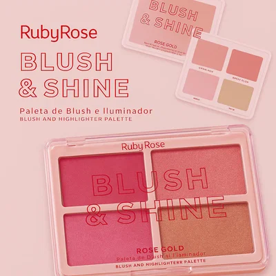 RUBY ROSE Paleta Blush & Shine M1001