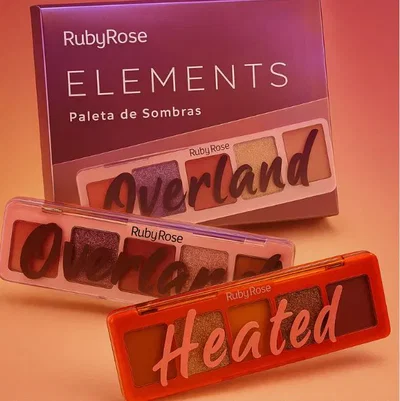 RUBY ROSE Paleta de Sombras Elements Overland / Heated