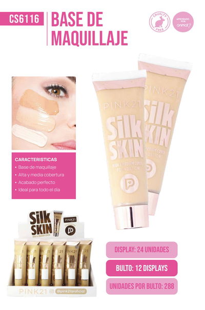 PINK 21 Base de Maquillaje Silk Skin