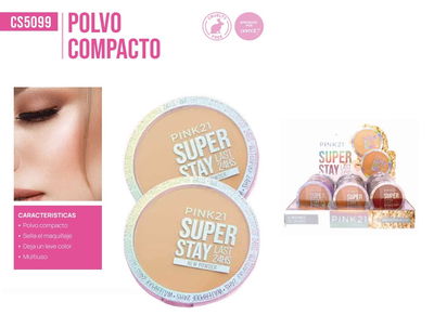 PINK 21 Polvo Compacto Super Stay 24hs