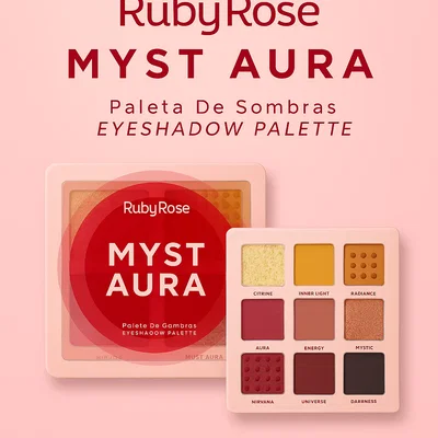 RUBY ROSE Paleta de Sombras Myst Aura HB-E2203